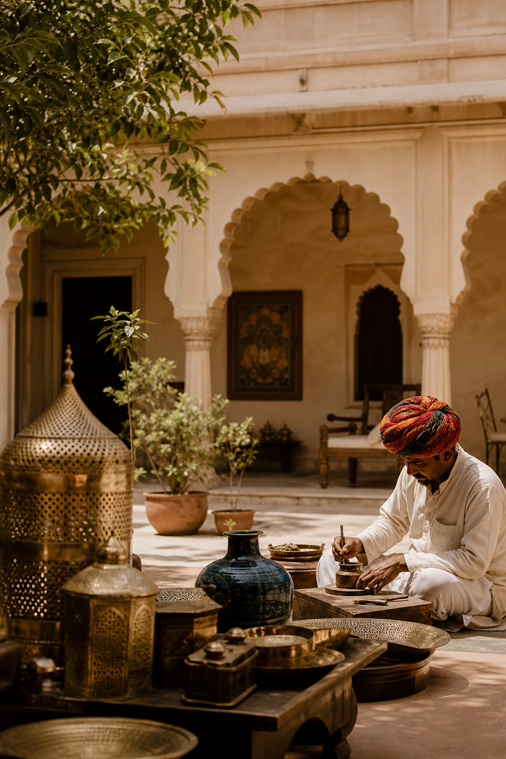 Artisan courtyard and curated local experiences in Jaipur